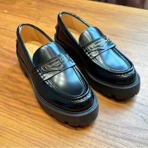 Dior Black Women's Slip-On Loafers
